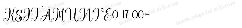 KSJTAMUNIE0 17 00字体转换